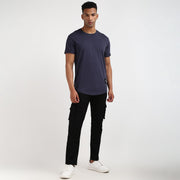 Ck Jeans Mens Long Sleeve Homme-/-tee-shirts-/-t-s-manches-courtes Badge Turn Up Sleeve