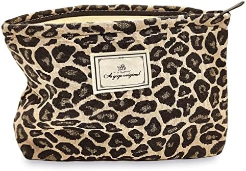 STARDW Flower Cosmetic Bags Makeup Bags for Women and Girls,Travel Makeup Bag Large Capacity Canvas Makeup Bag,Makeup Organizer Bag Zipper Pouch, Embossed pink, Large Capacity Aesthetic Makeup Bags