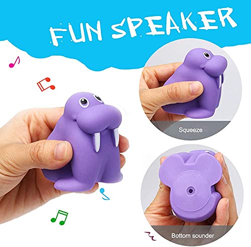 Mumoo Bear Baby Bath Toys, Scoop Net Fish Pool Toys With Spray, Sounds, Color Changing Toddler Bathtub Toys, 5060855835023