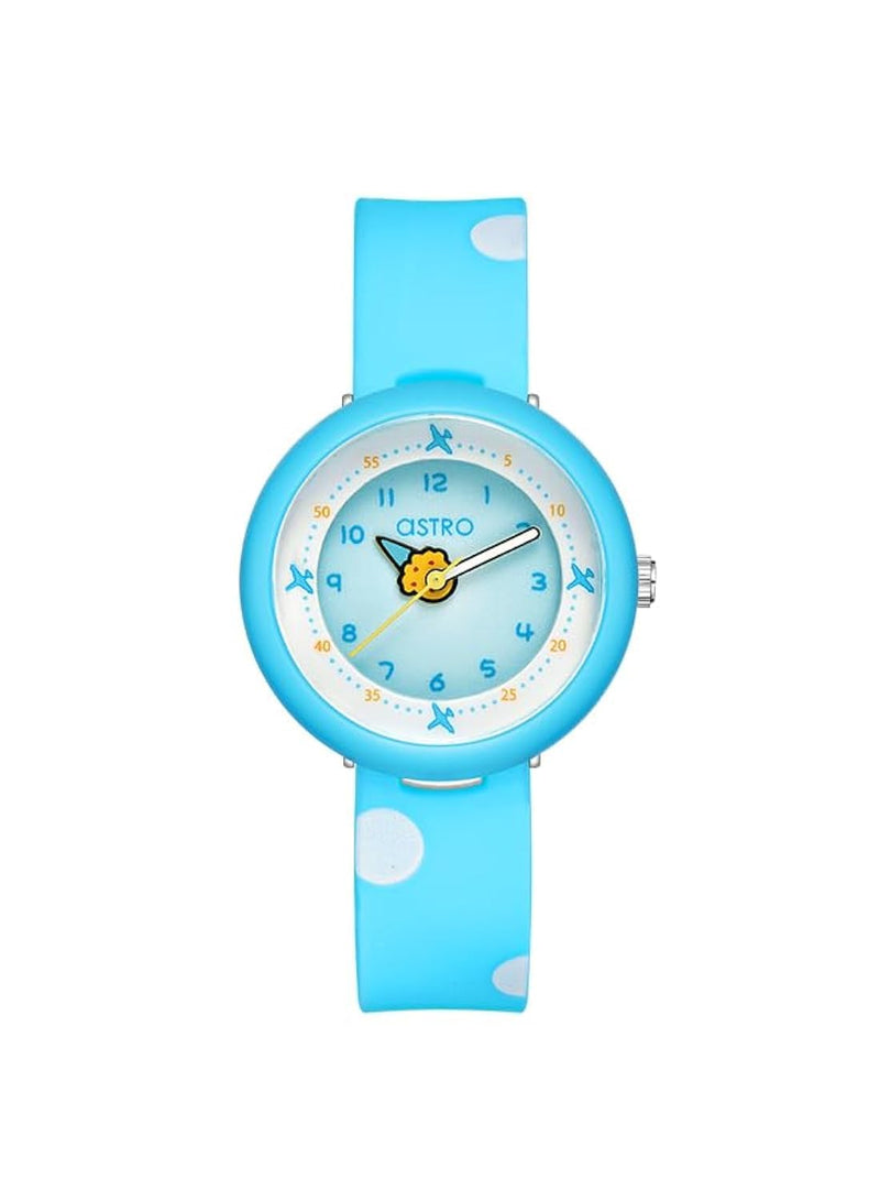 Astro Kids Japan PC21 Movement Watch, Analog Display and Silicon Strap - A23811-PPLL, L.Blue