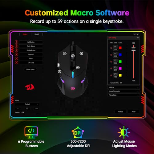 Redragon S101 Wired Rgb Backlit Gaming 4 In 1 Combo