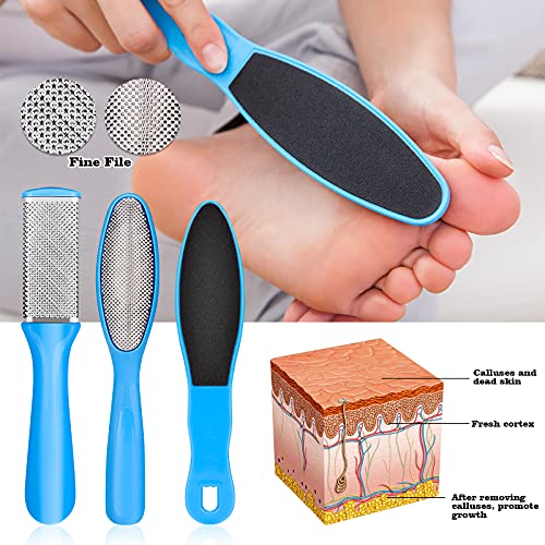 AMEILOZ 23 in 1 Professional Pedicure Tools Stainless Steel Foot Care and Nail Tools Set, Blue