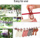Wiikon Cloth Drying Rope with Two Sided Hooks, Elastic 12 Clips Cloth Hanging Rope Non-Slip Clotheslines for Outdoor Indoor Travel Laundry Drying Hanging Clothes (Pack of 2)