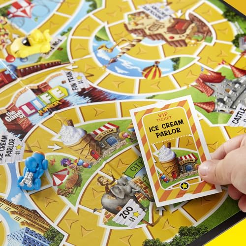 The Game of Life Junior Board Game for Younger Kids | Ages 5 and Up | 2-4 Players | Family Games for Preschoolers | Kids Gifts
