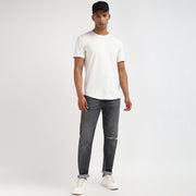 Ck Jeans Mens Long Sleeve Homme-/-tee-shirts-/-t-s-manches-courtes Badge Turn Up Sleeve