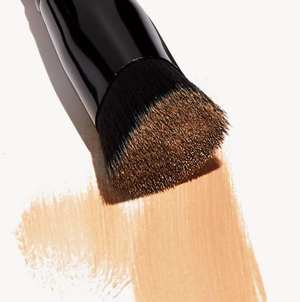 e.l.f. Triangular Buffing Foundation Brush, Flat-Top Makeup Brush For Applying Foundation Evenly, Made With Synthetic Bristles, Vegan & Cruelty-Free - Black - Triangular Foundation 1 Count (Pack of 1)