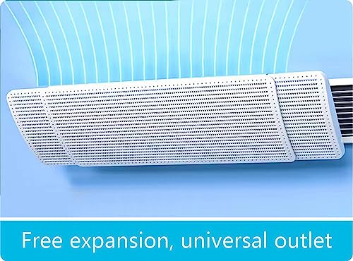BePrincess Central AC Air Flow Deflector, Adjustable Air Conditioner Deflector, Side Outlet Air Wing Air Cooled Baffle Wind Direction Telescopic Windshield (60-98cm)