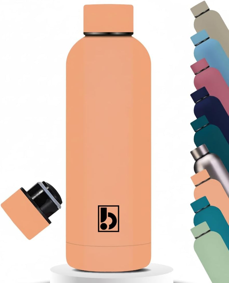 Water Bottle Stainless Steel, Drinking Thermos Double Wall Insulated Water Bottles for Hot and Cold Water Kids School Hydro Flask Water Bottle for Gym Office Water Bottle (TEA PINK 750ML) - FLORA PINK 750ML