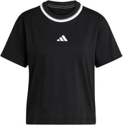 Women Essentials Color Pop Cotton T-Shirt - BLACK