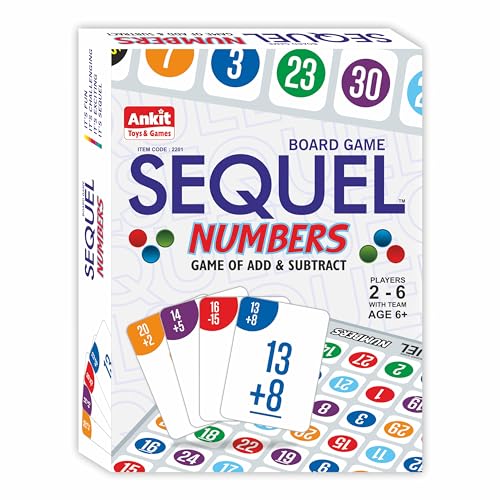 Ankit Toys & Games Sequel Numbers Board Game Educational Fun Interactive Learning Classic Game for Kids Enhances Math Skills and Critical Thinking Durable Set (Board Size 59 * 43 Cm)