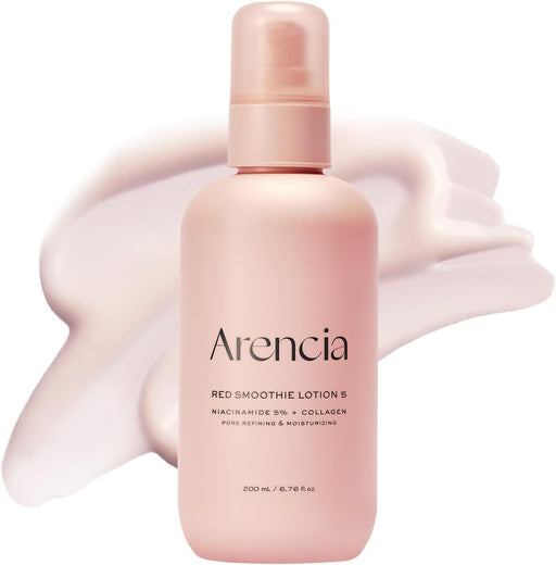 Red Smoothie Lotion 5, Face Moisturizer with Niacinamide 5%, Collagen, Peptide Complex, Hydrating Skin Care, 6.76 fl oz