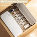 Cable Organizer Storage Box with 7 Wire Ties, Desktop Cable Management Box with Lid, Power Cord Organizer with 7 Compartments for Office, Home, Desk Accessories Storage Stationery Supplies White