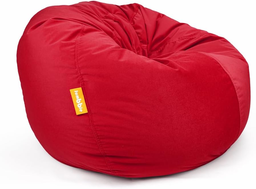 Nest Soft Suede Bean Bag with Filling Cozy Bean Bag Best for Lounging Indoor Kids & Adult Soft Velvet Fabric Filled with Polystyrene Beads (Grey, X-Large)