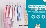 Red Dot Gift® 15-Pack Black Velvet Kids Hangers - 35cm Premium Childrens Hangers for Closet, Ultra Thin Cute Hangers Kids Clothes Hanger,Small Hangers for Kids Clothes