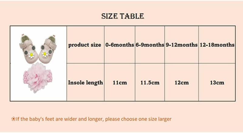 JZLIFE First Walking Shoes,Anti-slip,Comfortable and Breathable Baby Shoes with Hair Band,Baby Gift for Newborn Baby