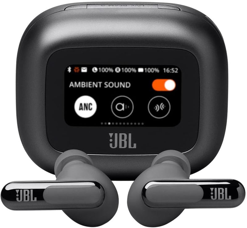 JBL LIVE FLEX 3 True wireless noise-cancelling earbuds with open-stick design and 50 hours total playback plus wireless charging, Blue
