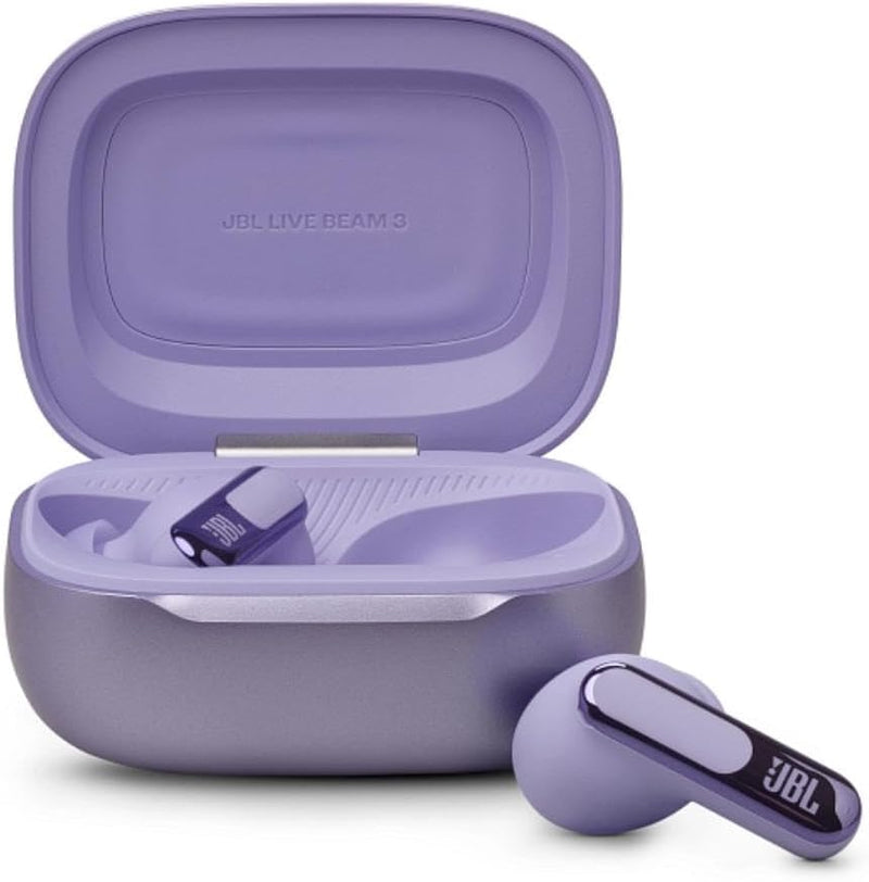 JBL LIVE FLEX 3 True wireless noise-cancelling earbuds with open-stick design and 50 hours total playback plus wireless charging, Blue