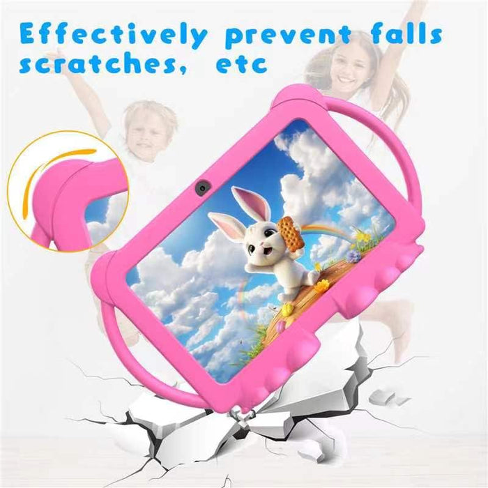 Kids Tablet 7 inch for Girls, Android 12 Tablets for Kids, 4GB RAM 32GB ROM Toddler Tablet, WIFI Bluetooth, Safety Eye IPS Screen, Parental Control, Dual Camera Shockproof Case for Educational, Games.