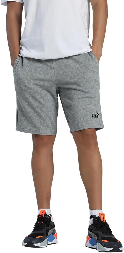 mens ESS No. 1 Logo Shorts Knitted Shorts - Medium Gray Heather