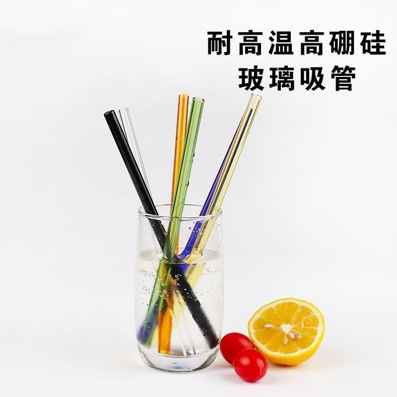 2PCS Drinking Glasses with Bamboo Lids and Glass Straw, Beer Can Shaped Glass Cups, Tumbler Cup Ideal For Beer, Tea, Soda, Iced Coffee Include 500ml