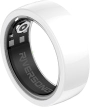 Riversong Smart Ring with Nano Ceramic Design, 24/7 Heart Rate & Sleep Monitor, SP02 Tracking, Activity & Calories Tracking, 3-Day Battery, IP68 Water Resistant, Compatible with iOS & Android