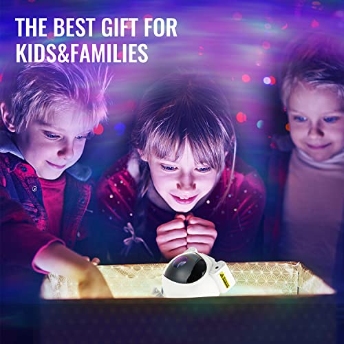Amosse Star Projector Galaxy Night Light,Birthday Gifts Toys for 2-10 Year Old Boys Girls- Astronaut Starry Nebula Ceiling LED Lamp with Timer and Remote,Projection Lights for Bedroom Décor - White