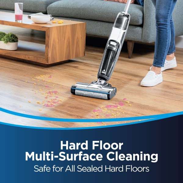 BISSELL CrossWave HF3 3598E – Cordless Wet & Dry Vacuum cleaner for Hard Floor & Multi-Surfaces, Powerful Suction for Messes, Hair & Stains | 2-Year BISSELL Warranty