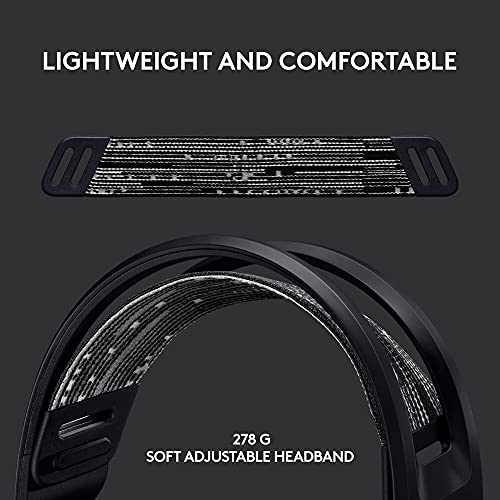Logitech G Logitech G733 LIGHTSPEED Wireless Gaming Headset with suspension headband, LIGHTSYNC RGB, Blue VO!CE mic technology and PRO-G audio drivers - Black
