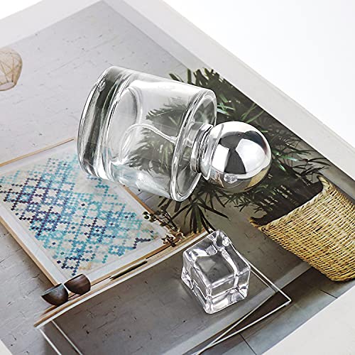 Z?nitude Glassworks 50ml Clear Empty Round Glass Perfume Spray Bottle - Spherical Cap