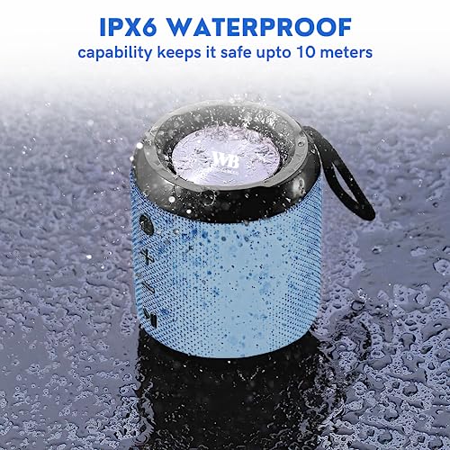 WONDER-BLED Portable Wireless Mini Bluetooth Speaker, XBass Shower Speaker, Dual Pairing, IPX5 Waterproof, 6hrs Playtime, 10 meters Bluetooth Range Home/Outdoor/Party/Quran Speaker (Blue)