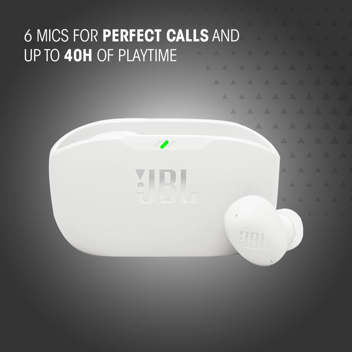 JBL Wave Buds True Wireless Earbuds, Deep Bass, Comfortable Fit, 32H Battery, Smart Ambient Technology, Hands-Free Call, Water and Dust Resistant - Mint, JBLWBUDSMIT