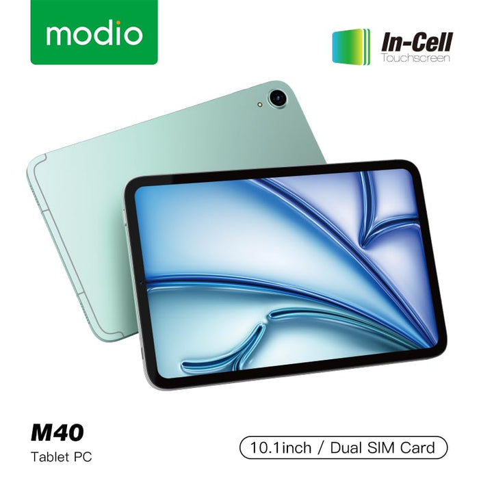 Modio M40 Android 5G Tablet, 10.1-inch HD Display, 12GB RAM, 512GB Storage, 8000mAh Battery, Dual SIM (Green)