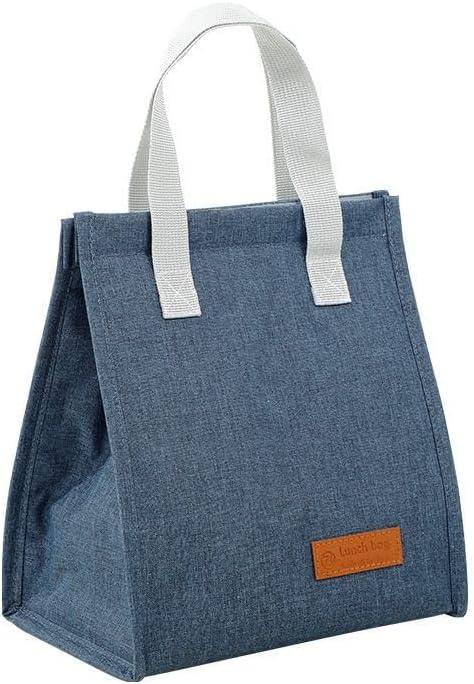 Insulated Lunch Bag,Cartoon Small Bento Tote Bag for Kids Girls & Students, Waterproof Cute Thermal Lunch Box Bag for School, Work, Picnic & Outdoor Activities(Pink Horse) - Blue