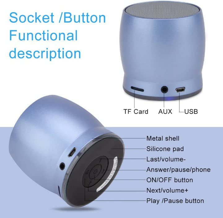 A150 Portable Wireless Bluetooth Speaker, Small Speaker for Phone, Hands-Free Calls, Heavy Bass, Stereo.