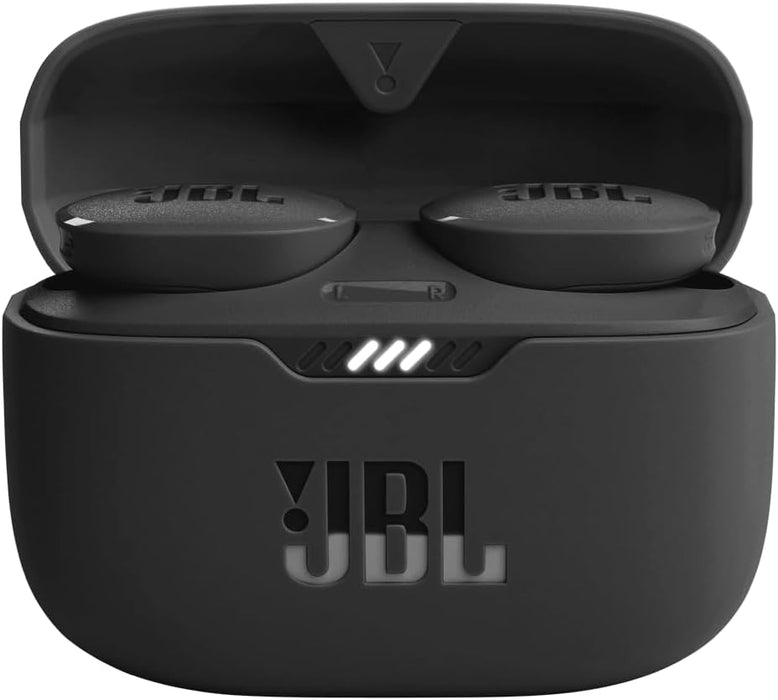 JBL Tune 130NCTWS True Wireless Noise Cancelling Earbuds, Pure Bass Sound, ANC + Smart Ambient, 4 Microphones, 40H of Battery, Water Resistant, Sweatproof, Comfortable Fit - White, JBLT130NCTWSWHT