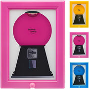 Candy Vending Picture Frame, Wall-Mounted Gum Machine, Convenient and Quick Vending Machine, Can Be Hung on the Wall or Placed on the Table, Suitable for Candy, Nuts, Pet Snacks, and Holiday Gifts - Pink