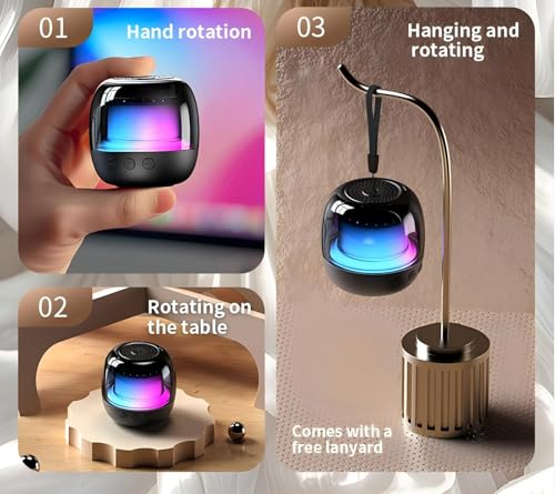 Bluetooth Speaker with RGB Light - Portable Waterproof Wireless Speaker, Multifunctional Phone Stand for iPhone 16/15/14/13/12 Series, Ideal Shower Speaker and Birthday Gift for Everyone (M88)