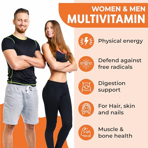 Aitnaturals Women and Men Multivitamin-300 Tablets| Enriched with Vitamin A, C, D, E, K, B12, Folate, Iron, Calcium, Magnesium, Biotin, Zinc, & Iodine | Support Immune System, Energy & Metabolism