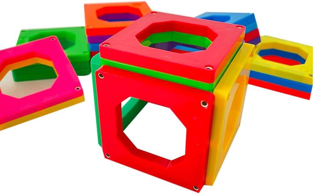 Mad Toys Magnetic Square Shaped Tiles 24 Pieces Multicoloured Construction Set, One Size – image 1