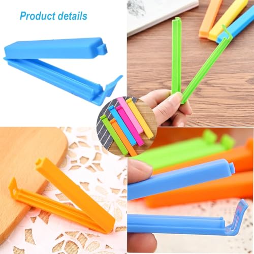 40 PCS Food Clips Food Storage Bag Clips Sealing Bag Clips in 2 Sizes and 5 Colours, Reusable Kitchen Clips for Food Storage for Sandwiches and Snack Bags