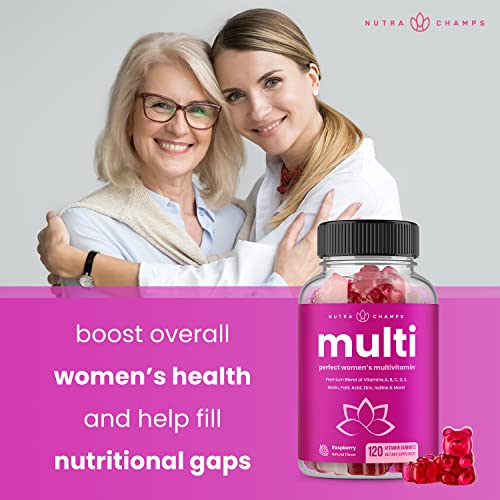 Women's Multivitamin Gummies | Vitamins A, B, C, D, E, Biotin, Folic Acid, Daily Multivitamin for Women, Berry | Chewable Women's Gummy Multivitamins | Bones, Brain, Heart, Immune & Energy Supplement