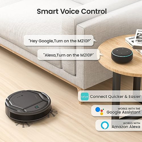 Lefant Robot Vacuum Cleaner, 2200Pa Suction, 120 Mins Runtime, App/Alexa/Google Home Control, Super Thin, Self-Charging Robot Vacuum, Ideal for Pet Hair, Hard Floor and Low Pile Carpet(M210 Pro)