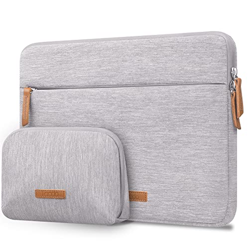 Lacdo 360° Protective Laptop Sleeve Case for 13 inch New MacBook Air M4 A3240 2025, M3 A3113, M2 A2681, M1 A2337, 13" MacBook Pro M2 M1, 13-inch iPad Air M3 / iPad Pro M4 with Accessory Bag, Gray