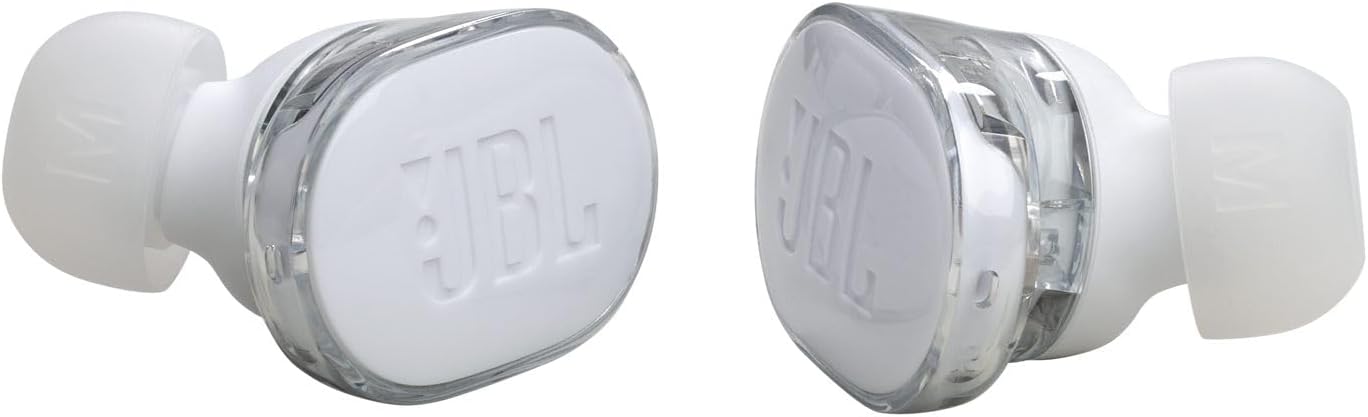 JBL Tune Buds True Wireless Noise Cancellling Earbuds, Pure Bass Sound, Bluetooth 5.3, LE Audio Support, Smart Ambient, 4-Mic Technology, 48H Battery, Water and Dust Resistant - White, JBLTBUDSWHT