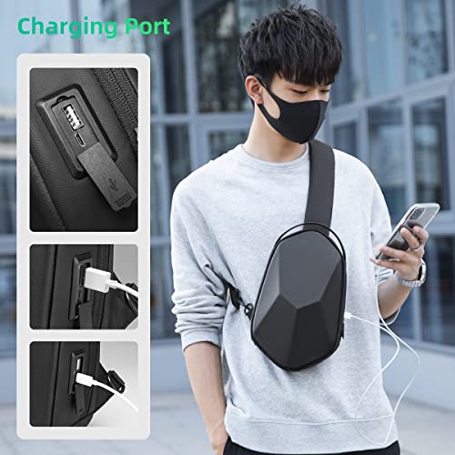 Mark Ryden Anti-theft Sling Chest Bag Handbag for Men Waterproof Crossbody Travel Shoulder Bag Fit for 9.7" ipad