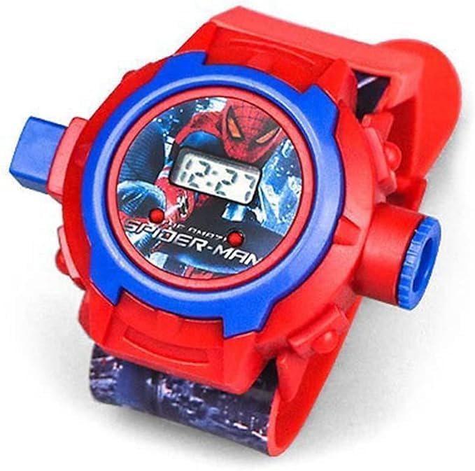 SSR Spiderman- 24 Images Projector Watch Digital Wrist Watch for Boys and Girls Gift X-mas Gift