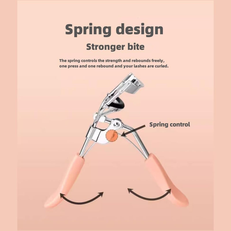 GTOULKXN 2pcs(1Pink&1Green) Eyelash Curler For Ladies, Universally Applicable for All Eye Sizes, Achieves Curls, Sleek Design for Superior Grip, Eye Beauty Accessory Comes with 5 Rubberized Strip