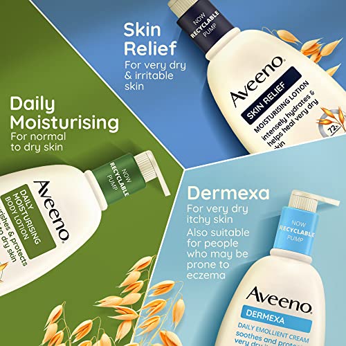 Aveeno Skin Relief Body Oil Spray, With Oat Oil & Jojoba Oil, Suitable For Sensitive Skin, Instantly Nourishes Very Dry, Sensitive Skin, Suitable for a Massage, 200ml