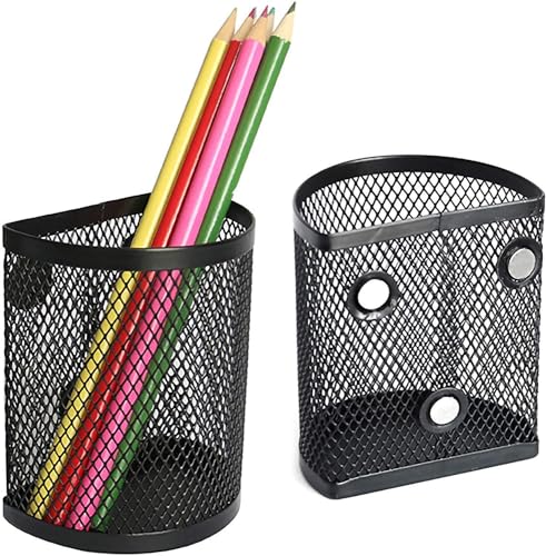 sddjqy Magnetic Pencil Holder - Locker Accessories, Magnetic Pen Holder for Refrigerator for Home School and Office, Black