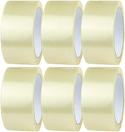 MARKQ Clear Packing Tape 2 inches x 50 yards Strong Heavy Duty Packaging Tape for Sealing Parcel Boxes, Moving Boxes Houses, Large Postal Bags, Office Supplies 6 Rolls - 6 Rolls 2 inches x 50 yards